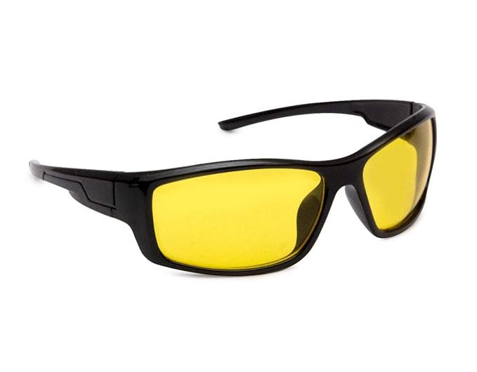 night driving glasses, unisex, eye-wear for day and night, yellow color, sunglasses for bikes and cars, rectangle glass - CL-DI-935